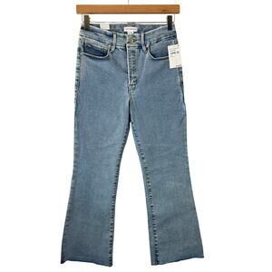 Good American Jeans Flared Wide Boot Leg Women’s size 2 Good Legs Denim Stretch